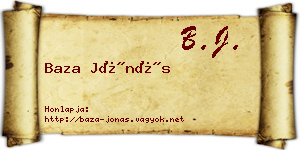 Baza Jónás névjegykártya